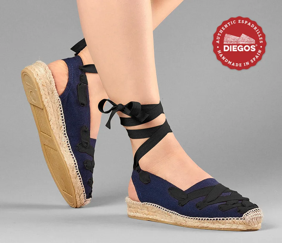 Navy Pamplona Catalina espadrille