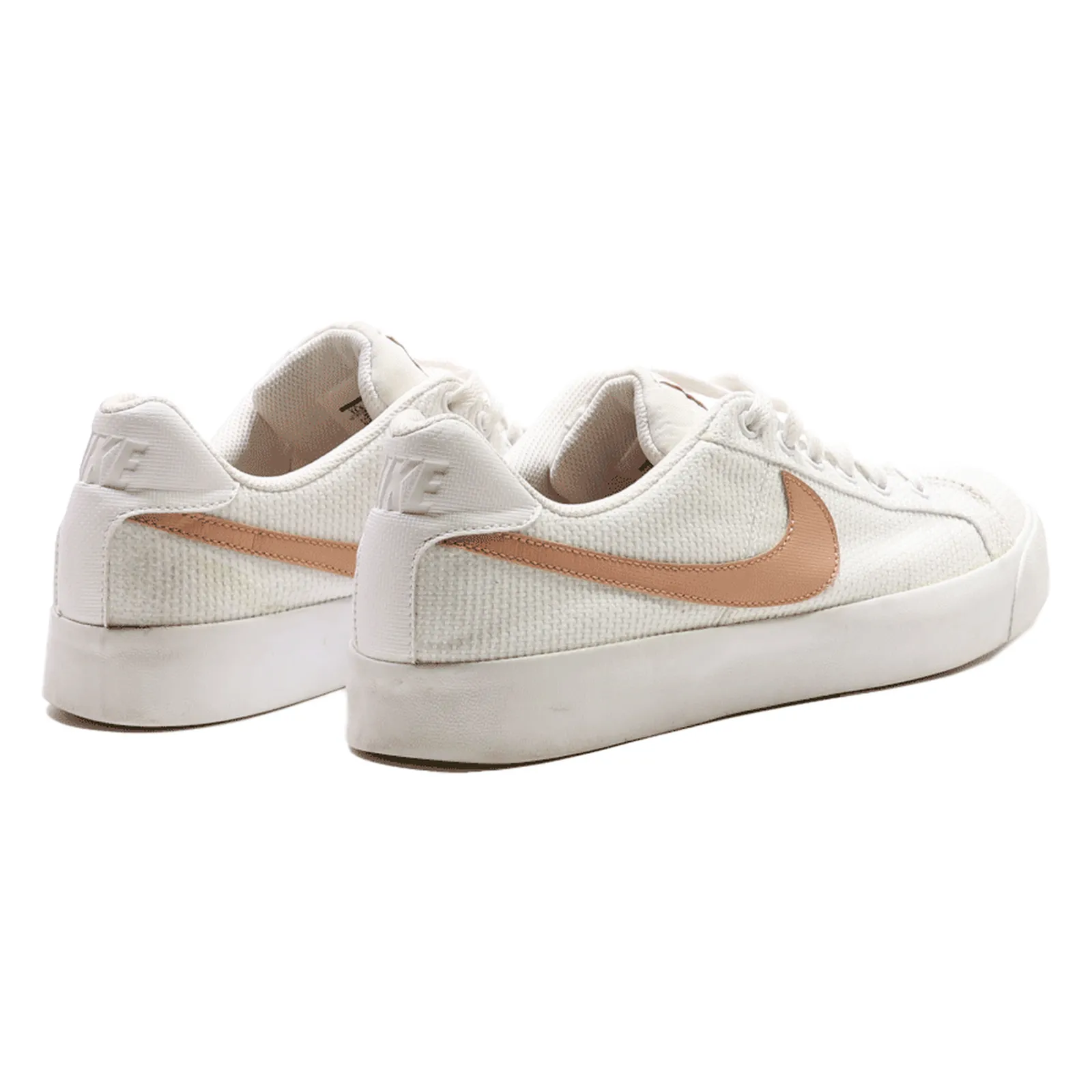 NIKE Low Top Trainers White Synthetic Mens UK 9