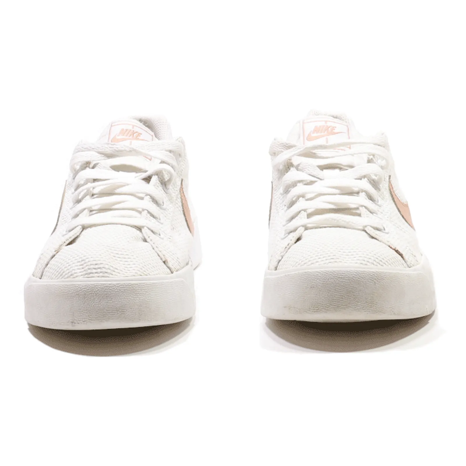 NIKE Low Top Trainers White Synthetic Mens UK 9