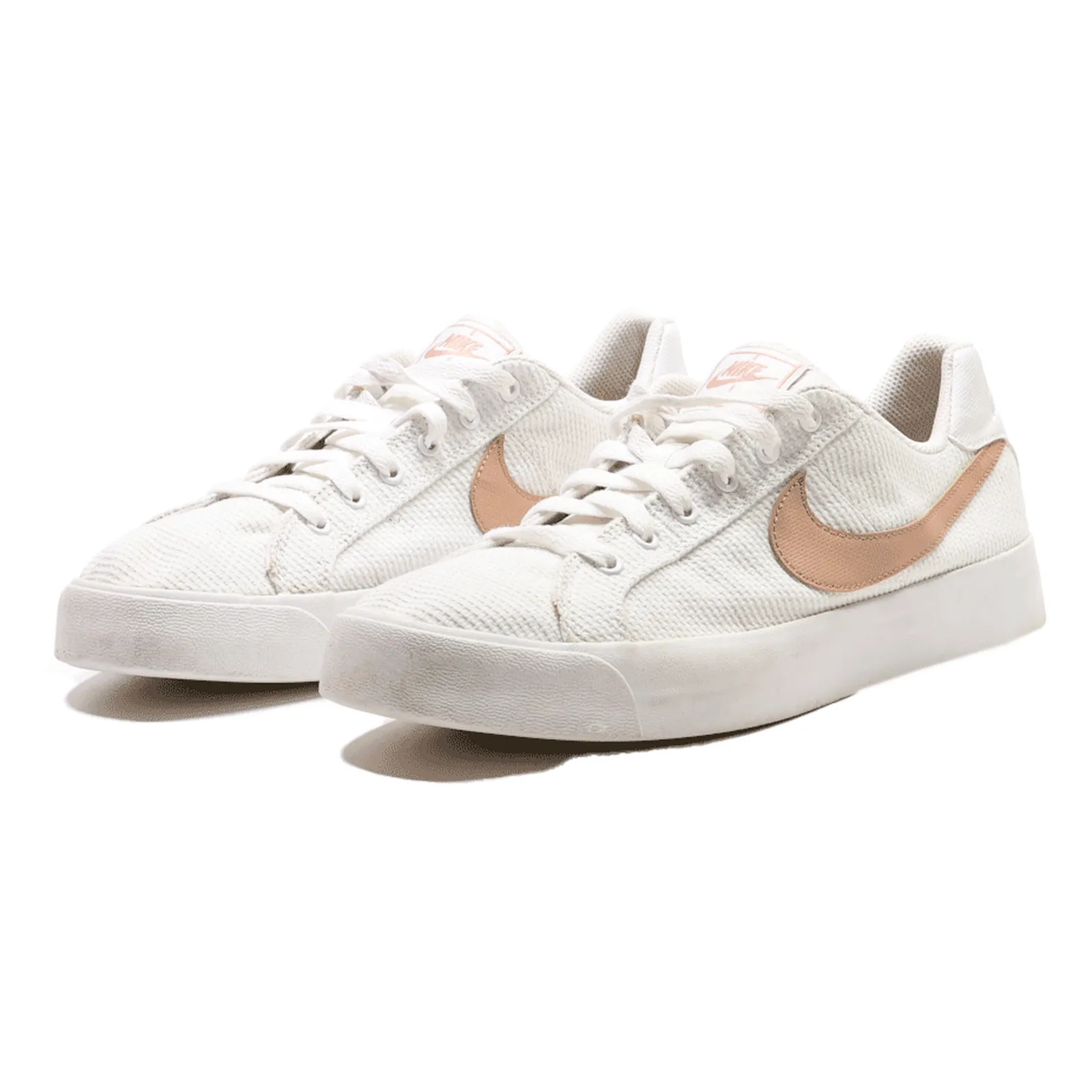 NIKE Low Top Trainers White Synthetic Mens UK 9