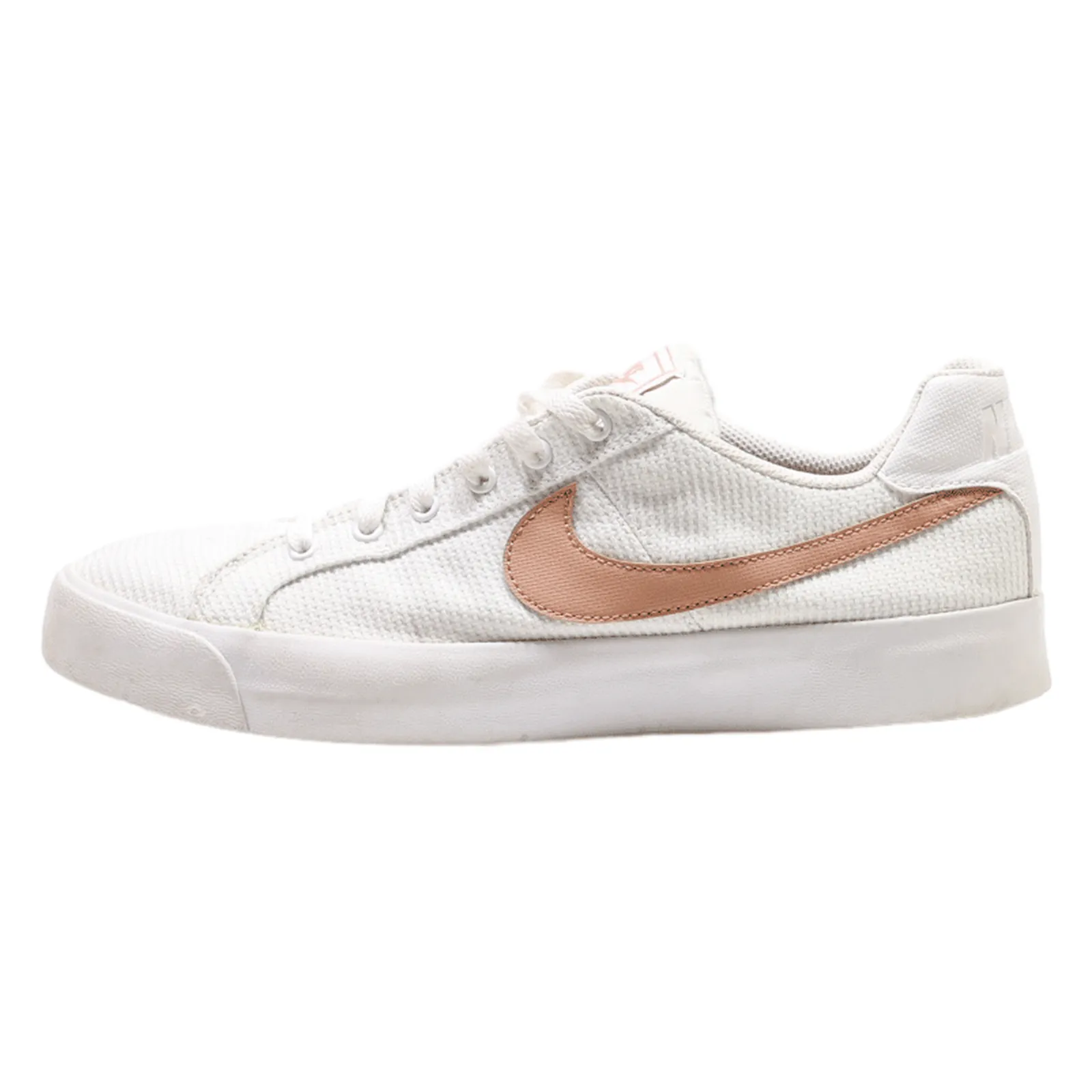 NIKE Low Top Trainers White Synthetic Mens UK 9