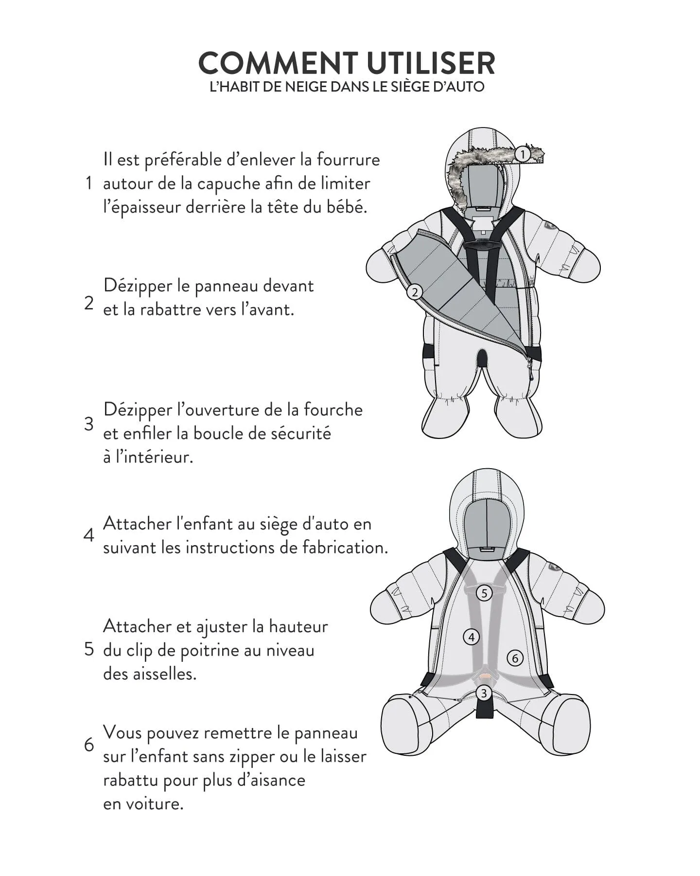 One Piece Baby Bear Face Snowsuit Orchid Designed For Car Seat