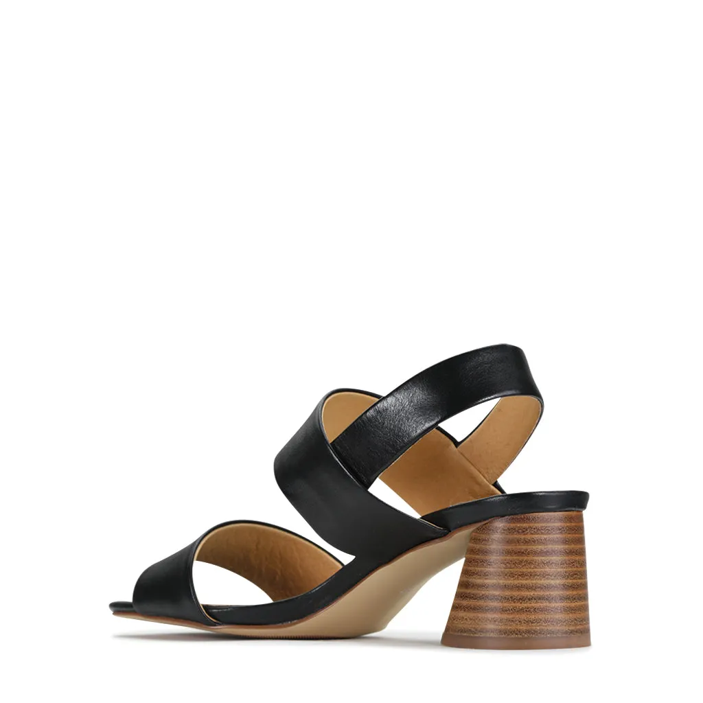 PETO LEATHER SLING BACK SANDALS