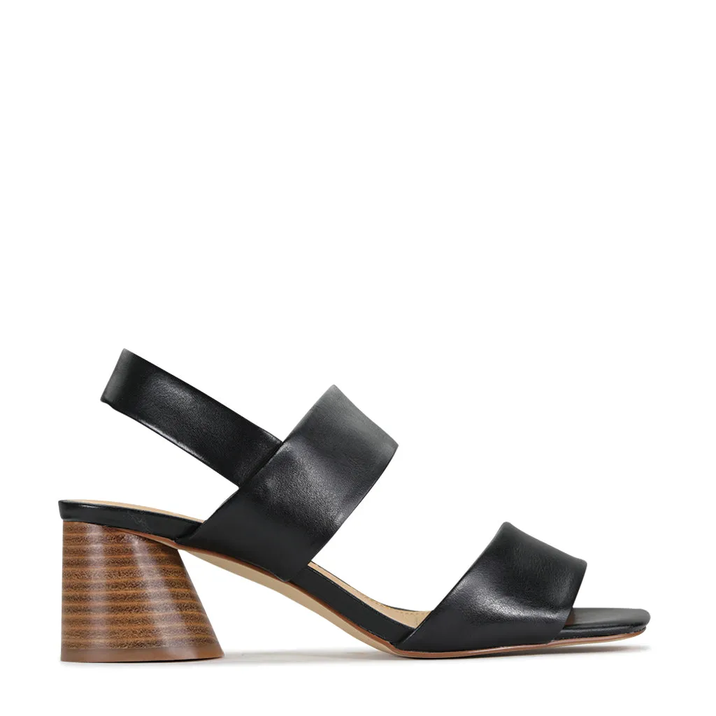 PETO LEATHER SLING BACK SANDALS