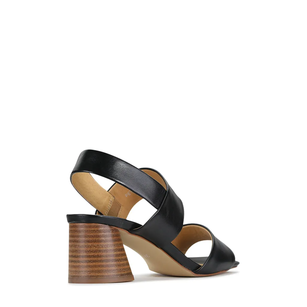 PETO LEATHER SLING BACK SANDALS