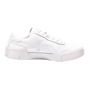 PUMA Cali 2018 Low Top Trainers White Leather Womens UK 4