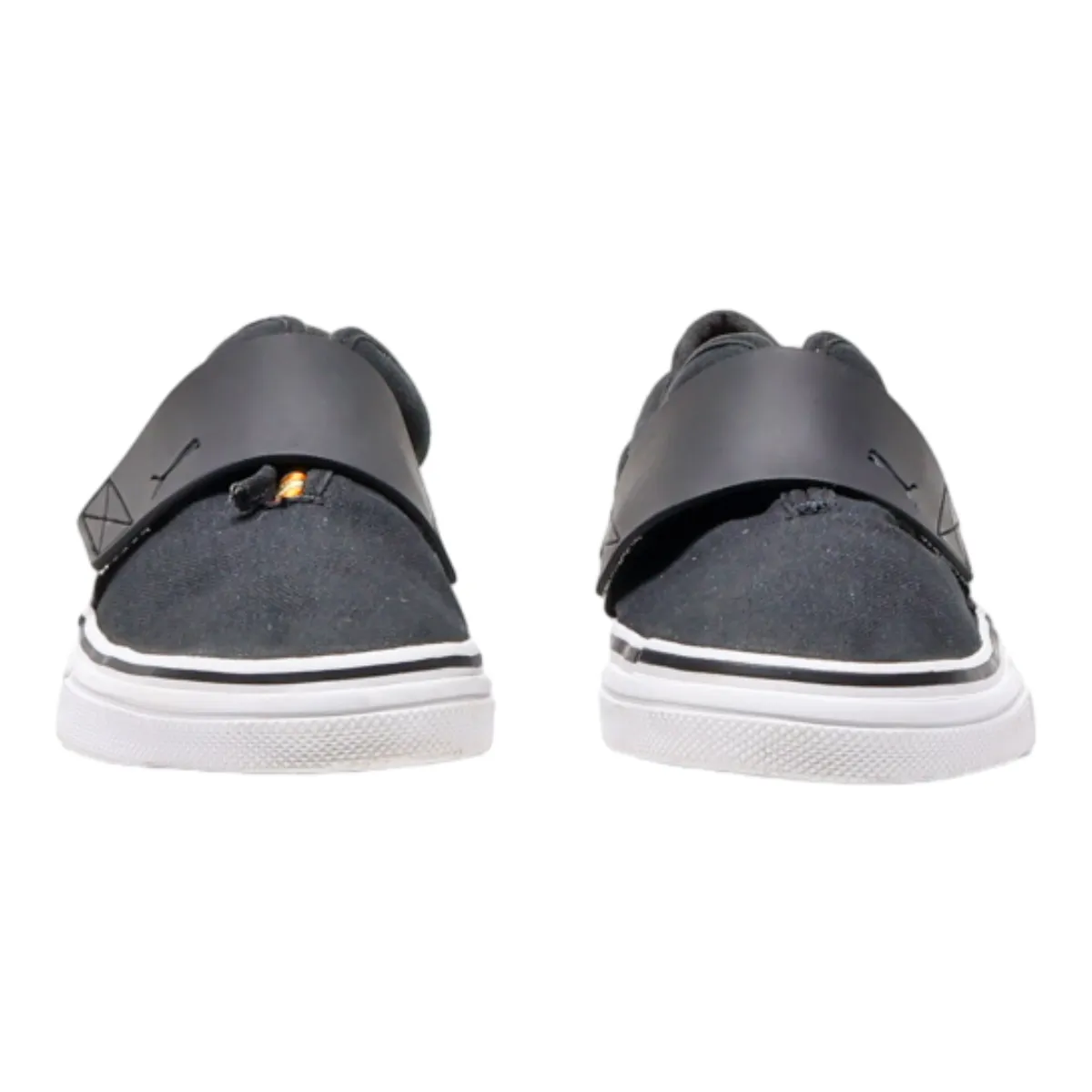 PUMA Low Top Trainers Black Canvas Mens UK 5