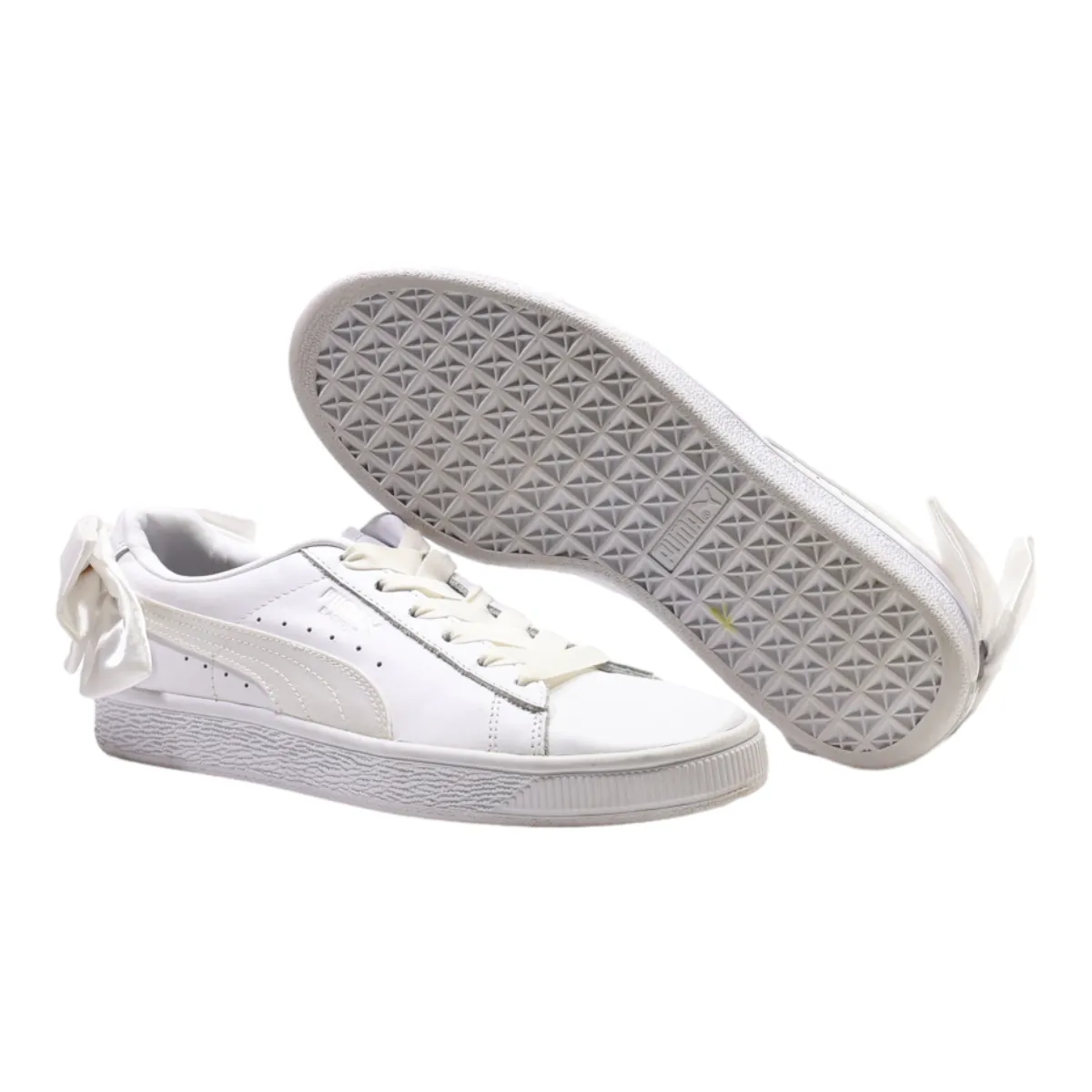 PUMA Low Top Trainers White Leather Womens UK 4.5