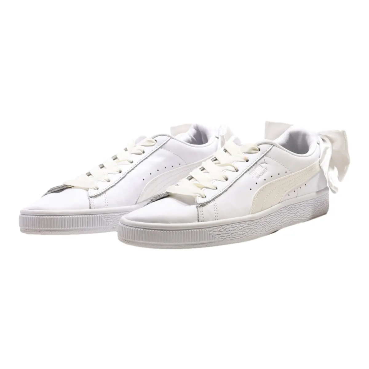 PUMA Low Top Trainers White Leather Womens UK 4.5