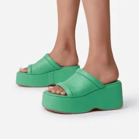 Putri Solid Color Minimalist Platform Wedge Sandals - 5 Colors
