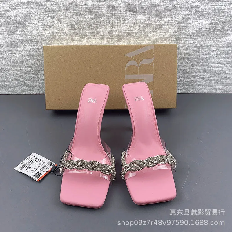 red glossy inlaid French heel