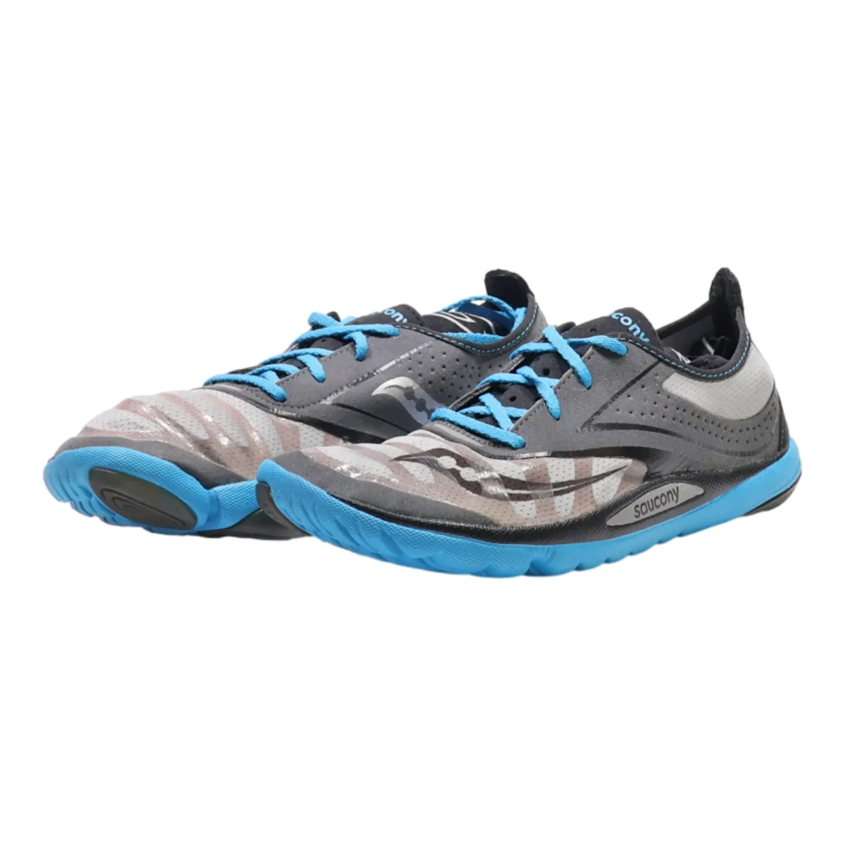 SAUCONY Low Top Trainers Grey Synthetic Womens UK 6.5