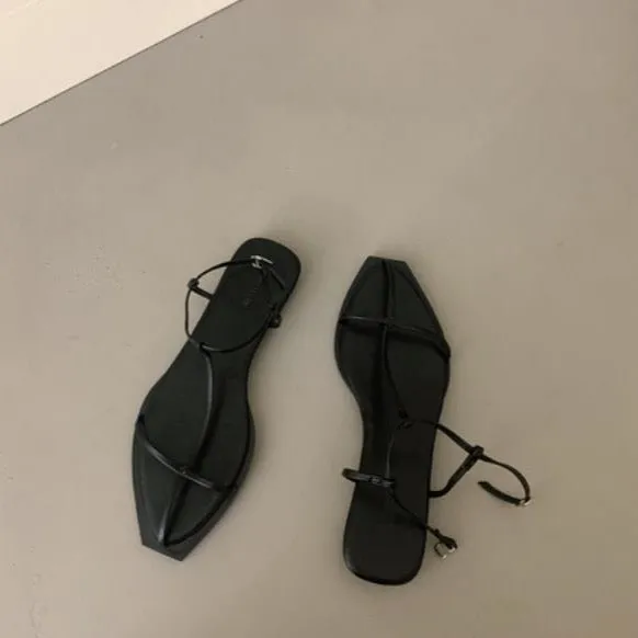 Shue Minimalist Strappy Flat Gladiator Sandals - 5 Colors