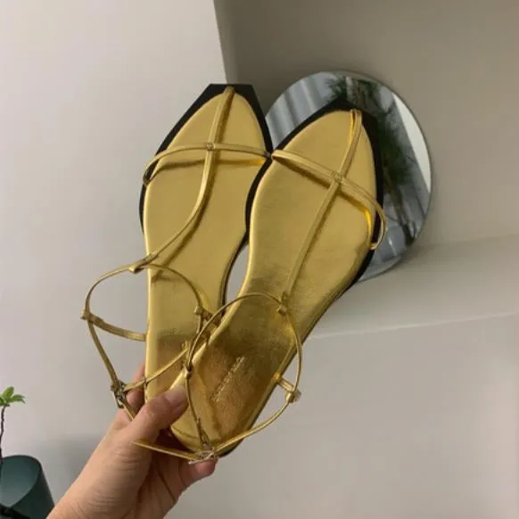Shue Minimalist Strappy Flat Gladiator Sandals - 5 Colors