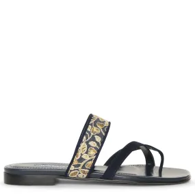 Susaperf brocade flat sandals