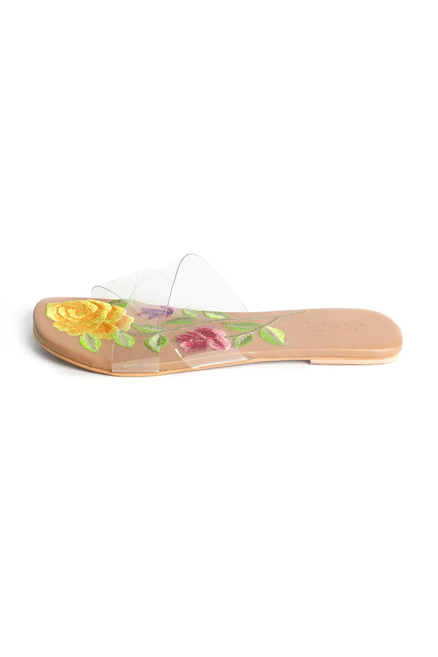 Transparent Hand Embroidered Flats