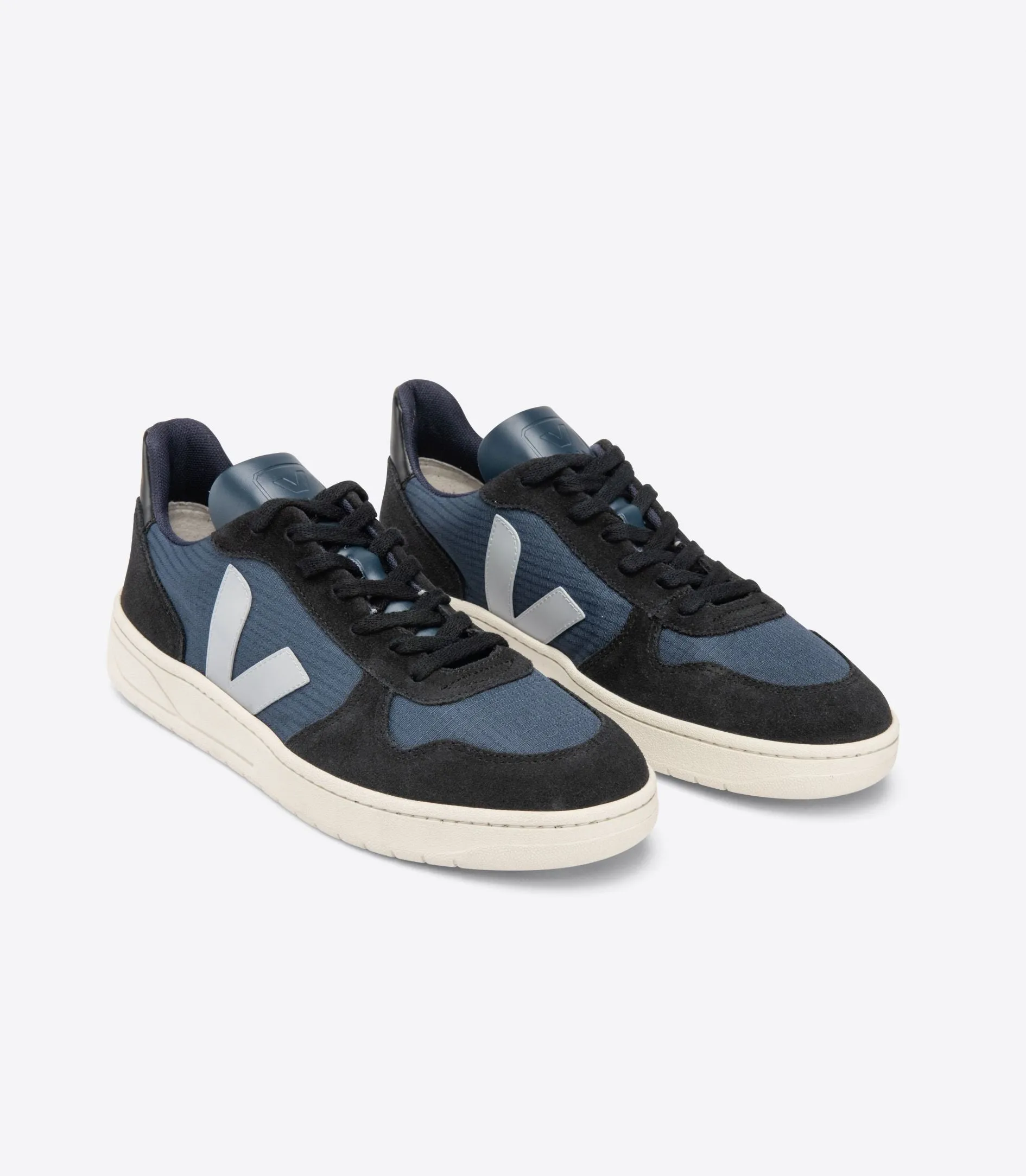 Veja V-10 Ripstop Nautico Oxford Trainer Grey Black
